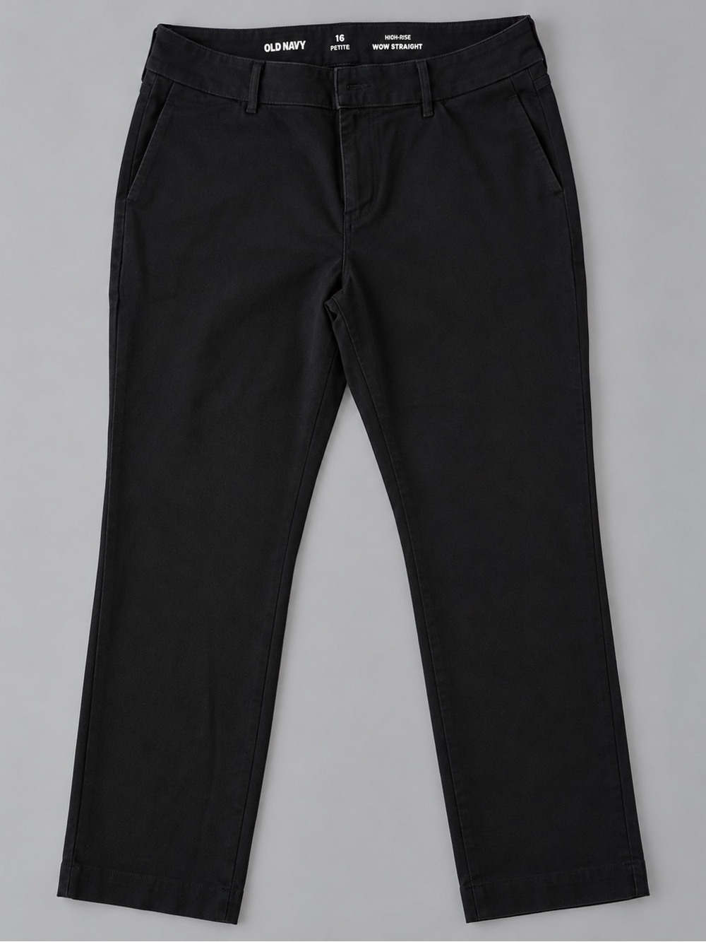 Old Navy High-Rise WOW Straight Pants Black 16 Petite